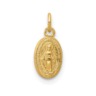 14K Yellow Gold Miraculous Medal Charm XR334