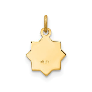 14K Yellow Gold Blessed Mary Charm XR337