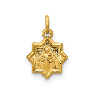 14K Yellow Gold Blessed Mary Charm XR337