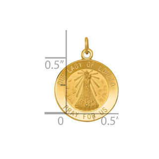 14K Yellow Gold Our Lady of Loreto Medal Charm