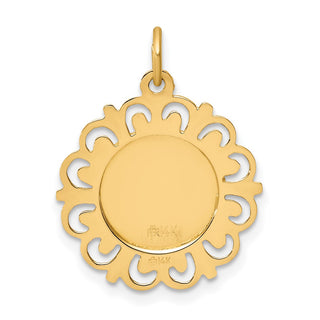 14K Yellow Gold Infant of Prague Medal Charm XR352