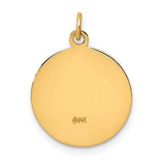 14K Yellow Gold Jesus, Mary, Joseph Medal Charm