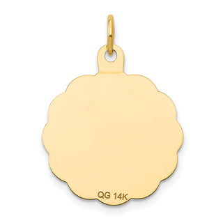 14k Yellow Gold First Holy Communion Disc Charm