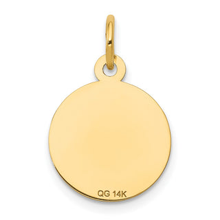 14k Yellow Gold Holy Communion Disc Charm XR367