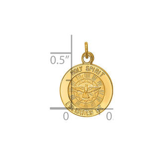 14K Yellow Gold Holy Spirit Medal Charm
