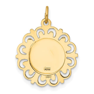 14K Yellow Gold Saint Christopher Medal Charm XR381