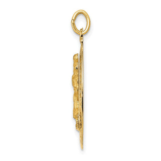 14k Yellow Gold Saint Christopher Medal Pendant XR383