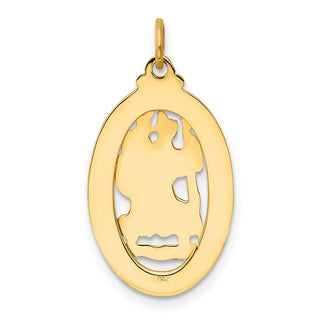14k Yellow Gold Saint Christopher Medal Pendant XR383