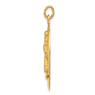 14k Yellow Gold Saint Christopher Medal Pendant XR384