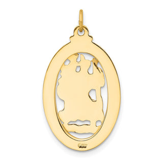 14k Yellow Gold Saint Christopher Medal Pendant XR384