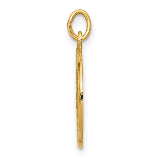 14K Yellow Gold Guardian Angel Medal Charm XR389