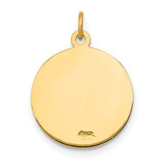 14K Yellow Gold Guardian Angel Medal Charm XR389