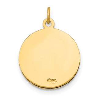 14K Yellow Gold Guardian Angel Medal Charm XR389