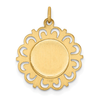 14k Yellow Gold Saint Francis Of Assisi Medal Pendant