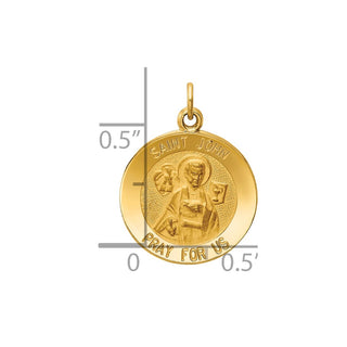 14K Yellow Gold Saint John Medal Charm XR399