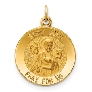 14K Yellow Gold Saint John Medal Charm XR399