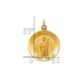 14K Yellow Gold Saint Patrick Medal Charm XR404