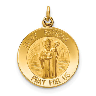 14K Yellow Gold Saint Patrick Medal Charm XR404
