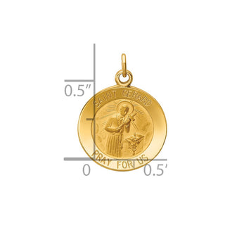 14K Yellow Gold Saint Gerard Medal Charm XR406