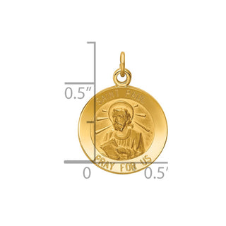 14K Yellow Gold Saint Paul Medal Charm XR409