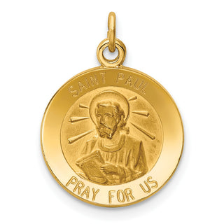 14K Yellow Gold Saint Paul Medal Charm XR409