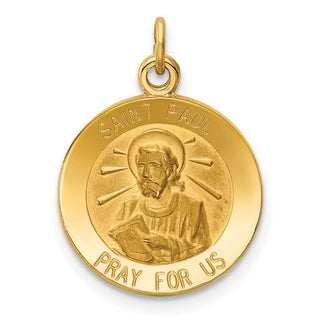 14K Yellow Gold Saint Paul Medal Charm XR409