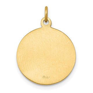 14K Yellow Gold Saint George Medal Charm XR410