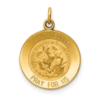 14K Yellow Gold Saint George Medal Charm XR410