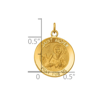 14K Yellow Gold Saint Andrew Medal Charm XR411