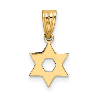 14k Yellow Gold Star Of David Pendant XR417