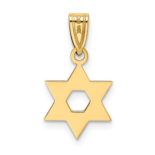 14k Yellow Gold Star Of David Pendant XR418