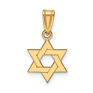 14k Yellow Gold Star Of David Pendant XR418