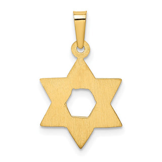 14k Yellow Gold Star Of David Pendant XR419