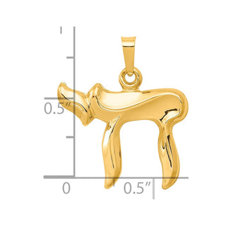 14k Yellow Gold Chai Pendant XR420