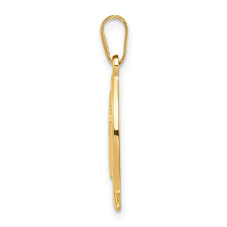 14k Yellow Gold Ichthys Fish Pendant XR424