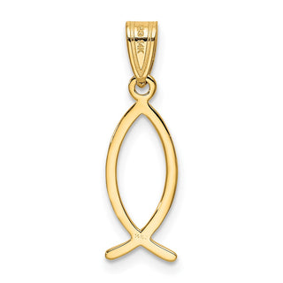 14k Yellow Gold Ichthys Fish Pendant XR452