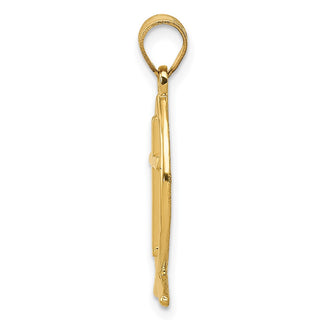 14k Yellow Gold Ichthys Fish Pendant XR455