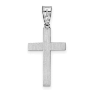 14k White Gold Cross Pendant XR470