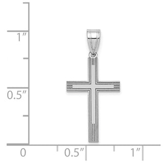 14k White Gold Cross Pendant XR470