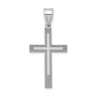 14k White Gold Cross Pendant XR470