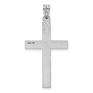 14k White Gold Cross Pendant XR471