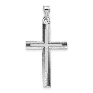 14k White Gold Cross Pendant XR471
