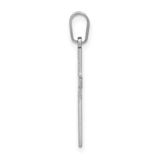14k White Gold Cross Pendant XR484