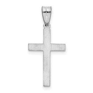 14k White Gold Cross Pendant XR484