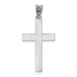 14k White Gold Cross Pendant XR485
