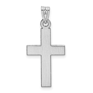 14k White Gold Cross Pendant XR490