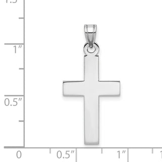 14k White Gold Cross Pendant XR490