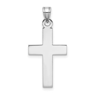 14k White Gold Cross Pendant XR490