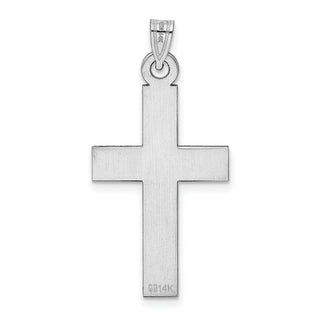 14k White Gold Cross Pendant XR491