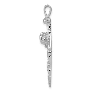14k White Gold Cross Pendant XR494